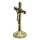 thumbnail image 4 of Cruz católica hecha a mano de aleación de zinc, crucifijo católico vertical de metal, cruz de pared con base extraíble, color cobre, 4 of 14