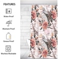 thumbnail image 2 of Paris Tower Flower Shower Curtain for Bathroom Shower Curtain Set with 12 Hooks Waterproof Fabric Bath Curtain for Bathtub Restroom Decor, 72 X 72 in, 2 of 6