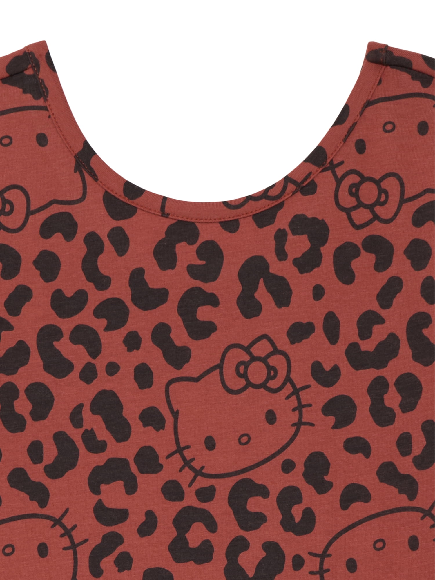 Hello Kitty Girls Allover Print Dress with Short Sleeves, Sizes 4-12