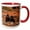 Red/White, variant on 3drose, Usa, Utah, Canyonlands National Park. Pair of Ravens on Log., 11oz Two-tone Red Mug