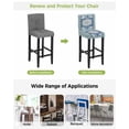 thumbnail image 3 of Blue Boho Bar Stool Covers Set of 6, Farmhouse Bohemian Medallion Oriental Flower Stretch Washable Bar Chair Covers with Backs, Removable Pub Counter Height Chair Cover for Kitchen Dining Room Cafe, 3 of 7