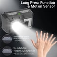 thumbnail image 3 of 2pack 1500 Lumens Ultra Bright Rechargeable Headlamp With White Red Light, 5 Modes Zoomable Waterproof Motion Sensor Headlight For Outdoor Camping Running Cycling Hiking, 3 of 10