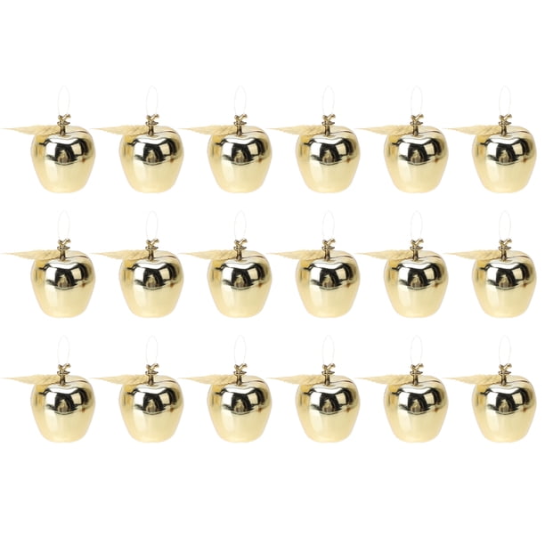 24 colgantes de manzana simulada, adornos navideños decorativos de manzana.