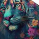 thumbnail image 3 of Fotbe Colorful Flower Tiger Gorro Clásico de Béisbol, Gorra Ajustable con Broche Snapback, Gorro de Exterior de Algodón Suave, 3 of 6