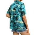 thumbnail image 6 of Nlife Women Hawaiian Shirt for Women Short Sleeve Casual Blouse Tropical Button-Down Dressy Top, 6 of 7