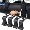 thumbnail image 2 of Typpkmm Carbon Fibre Hook with Car Seat Headrest Hook Auto Back 4Pcs, 2 of 7