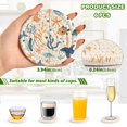 thumbnail image 3 of Fish Whale Seaweed Starfish Coasters with Holder for Coffee Table 6 Pcs Drink Coaster Sets Absorbent for Home Decor 4 inch, 3 of 7