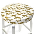 thumbnail image 3 of Lsque Leopard Print Round Bar chair cushion covers Velvet Fabric Premium Comfort Protects from Scratches and Stains for 14-17 Inch Chair- 12 inch, 3 of 7