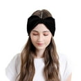 thumbnail image 2 of Clearance! headbands for women headbands for women non slip Woman Adult Crochet Solid Headband Warm Bulky Crocheted Headwrap Headband Big sales Black, 2 of 3