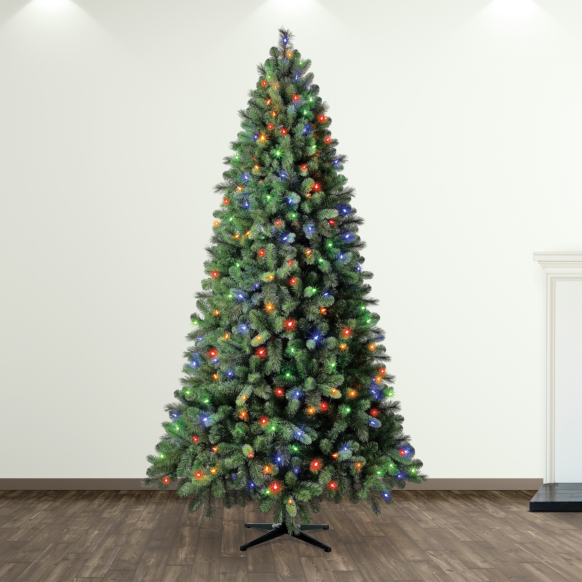Holiday Time Multi-color Prelit LED Green Decorated Spruce Artificial Christmas Tree, with Color Changing Lights 7.5' - image 4 of 8