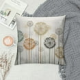 thumbnail image 2 of MLJA Dandelion Throw Pillow Cushion Cover, Abstract Wildflower Silhouettes Meadow in Summer Season, Decorative Square Accent Pillow Case, White Mustard, 2 of 5