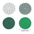 thumbnail image 3 of SHIMELE Woven Round Placemats, Thermal Insulation Coasters for Dining Table, Durable Cotton Table Mats, Kitchen Hot Pads, 4-Pack Set, 3 of 6