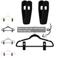 thumbnail image 3 of Tofiigrem Clips Para Perchas De Terciopelo Negro 20 Piezas Clips De Terciopelo Antideslizantes Para Traje Pantalón Percha Para Faldas Clips Para Dedos Fuertes Perfectos Para Perchas Flocados Finas, 3 of 5