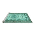 thumbnail image 2 of Ahgly Company Machine Washable Indoor Rectangle Persian Turquoise Blue Traditional Area Rugs, 4' x 6', 2 of 4