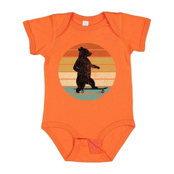 Inktastic Skateboard Bear Retro Sunset Boys or Girls Baby Bodysuit