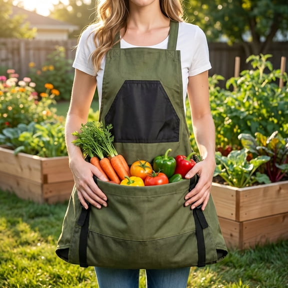 Tianfeng Gardening Apron, Effortless Harvesting, Fruit Picking Apron with Internal Bag