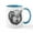 White/Blue Inside, variant on CafePress - Snarling Wolf Mug - 11 oz Ceramic Mug - Novelty Coffee Tea Cup