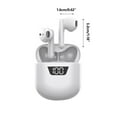 thumbnail image 2 of Hybrid Active Noise Cancelling Wireless Earbuds, 6 Mics ENC Clear Call, IPX8 Waterproof, in Ear Bluetooth 5.3 Headphones Stereo Bass Ear Buds 59H Playtime with LED Display 32 EQs via APP - White, 2 of 3