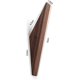 thumbnail image 2 of Set of 4, Natural Wooden Black Walnut Wood Coat Hooks, Wall Mounted Single Wall Wooden Hook Rack, 2 of 5