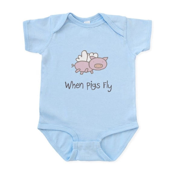 CafePress - When Pigs Fly Infant Bodysuit - Baby Light Bodysuit, Size Newborn - 24 Months