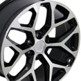thumbnail image 5 of OE Wheels CV98 20 Inch Rims Fit Silverado 1500 Snowflake Style 6x139.7 20x9 Gloss Black Machined - Hollander 5668 (Set of 4), 5 of 5