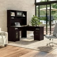thumbnail image 2 of Bowery Hill L Shaped Desk with Hutch in Espresso Oak - Engineered Wood, 2 of 6