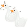 thumbnail image 5 of UPOUART 1 Pair Farm Animal Goose Earrings White Resin Dangle Lightweight Simple Design for Teens and Young Adults, 5 of 8