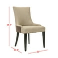 thumbnail image 4 of SAFAVIEH Becca 19''H Fabric & Faux Leather Dining Chair Antique Gold, 4 of 9