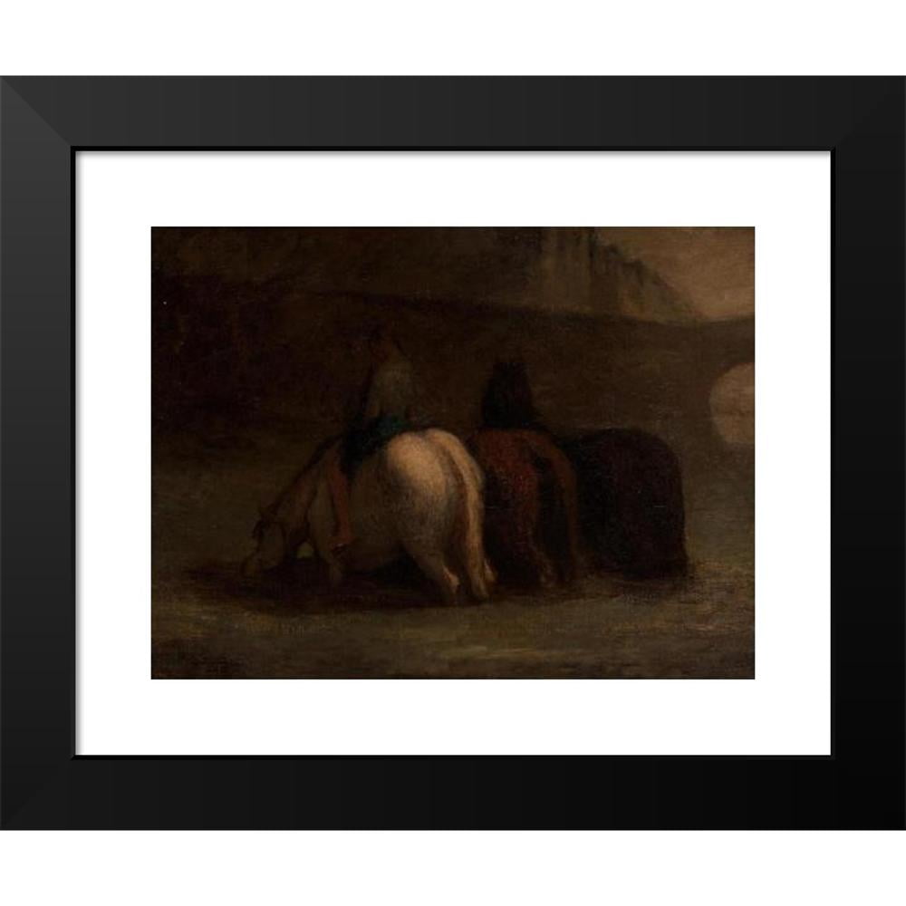 Honoré Daumier 18x14 Black Modern Framed Museum Art Print Titled - The Drinker (circa 1847)