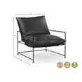 thumbnail image 2 of Taran Designs Kenneth Upholstered Metal Accent Chair in Black, 2 of 6