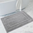 thumbnail image 1 of CPDD Light Grey Bathroom Rugs, Bathroom Rug Mat Ultra Soft and Water Absorbent Bath Rug Machine Washable Non Slip Bath Mats for Bathroom Floor Tub Shower Toilet 16"x 24" Light Grey Light Grey 16"x24", 1 of 7