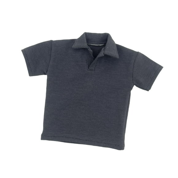 Camiseta con solapa para hombre a escala 1/6, camiseta con solapa para figura masculina 1:6, accesorio de disfraz práctico para cuerpo de figuras de Gris Profundo