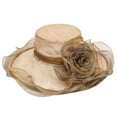 thumbnail image 2 of Lroveb Fascinators Hats for Women Tea Party Womens Organza Church Kentucky Derby Hat Feather Fascinator Bridal Sun Hat, 2 of 3