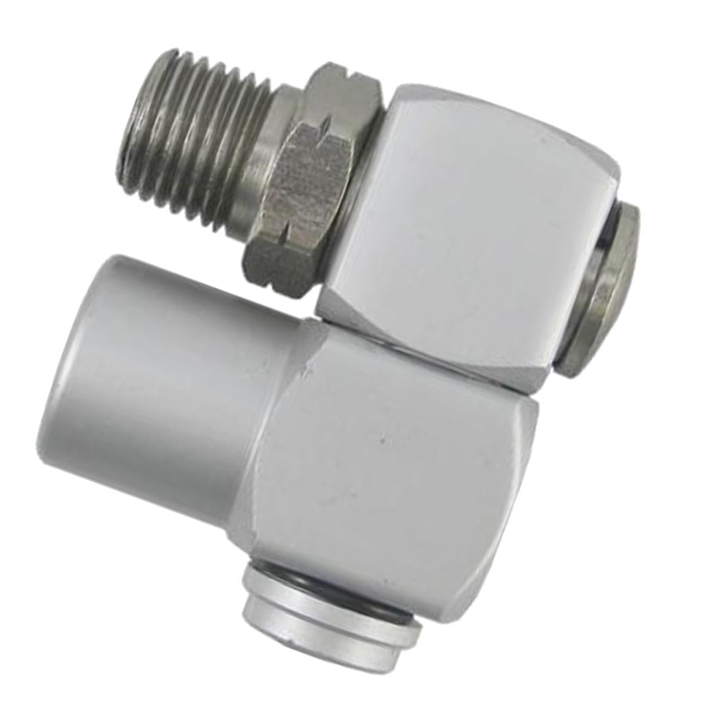 2 Pieces 360° Rotate Air Adapter Pneumatic Swivel Joint Coupling Connectors 