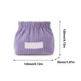 thumbnail image 3 of Organizador elástico de pana para corbatas de pelo, bolsa de maquillaje de viaje bonita para mujer, color morado, 3 of 4