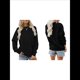 thumbnail image 3 of Sudaderas Informales de Cuello Redondo para Mujer, Camisetas de Larga y Corte Holgado para Otoño. Negro M, 3 of 7