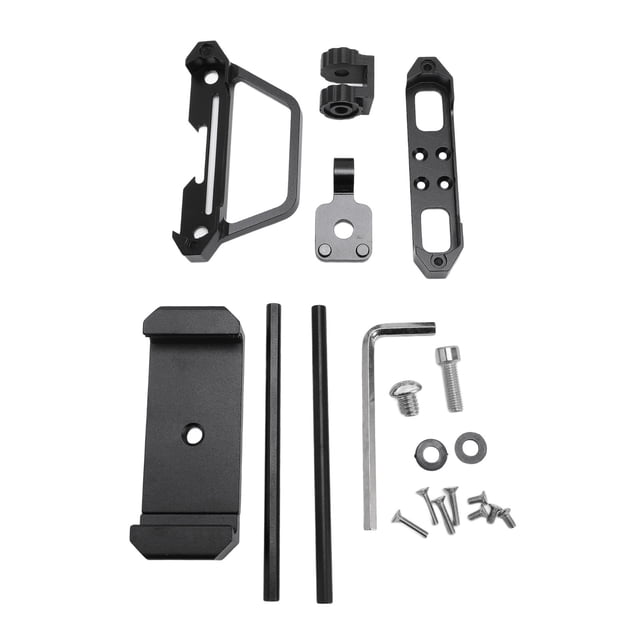 NB4 RC Car Transmitter Screen Protective Bracket, Metal Protector Frame with Phone Holder Updated Parts, Easy Installation