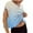 Light Blue, variant on Hfnxid Womens Summer Top Loose Fit Cap Sleeve Workout Shirts Open Back Gradient Tops Casual Athletic Gym Running Tees Pink S