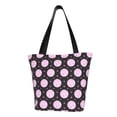 thumbnail image 1 of Fotbe Pink Groovy Disco Ball Bolsa de Playa con Estampado, Bolsa de Hombro, Bolsa de Mano Espaciosa, Bolsa de Viaje Ligera, Bolsa de Compras Versátil, 1 of 6