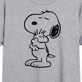 thumbnail image 3 of Peanuts - Snoopy Loves Woodstock - Juniors Oversized Graphic T-Shirt, 3 of 6