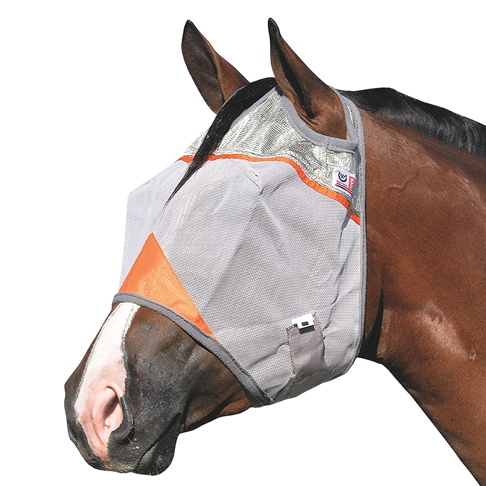Masque Anti-mouches Cashel Crusader Pour Cheval Mini/poulin Gris Long Nez