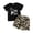 Black, variant on felwors Toddler Kids Baby Boy Summer Clothes 2T 3T 4T 5T Vehicles Letter Print Short Sleeve Tops Camouflage Shorts Outfits, 4-5 Years, Black