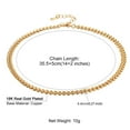thumbnail image 2 of Clearance Gold Choker Necklaces for Women Her Wheat Chain Choker for Men Birthday Christmas Jewelry Gift, 2 of 6