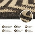 thumbnail image 2 of Kilim Wool Jute Rug – Handwoven Southwestern Area Rug with Tribal Geometric Pattern & Fringe 3 X 5 ft, 2 of 7