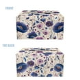 thumbnail image 4 of Psesaysky Tissue Box Holder - Rectangle PU Leather Tissues Cube Box Cover Waterproof -Purple Poppy Flower Decorative Car Facial Tissue Holder on Table and Barthroom, 4 of 7