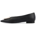 thumbnail image 3 of Journee Womens Elowen Slip On Slim Squared Off Pointed Toe Flats, 3 of 10