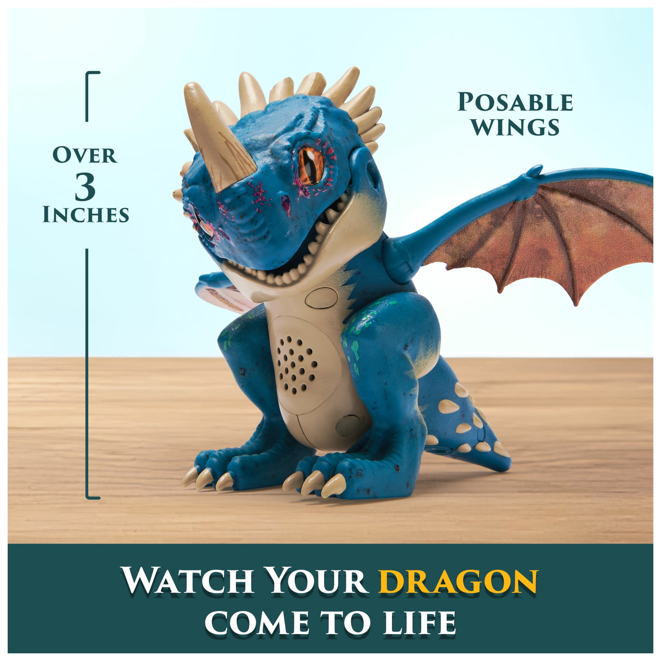 DreamWorks Dragón Toothless Mini Rugiente - Figura Interactiva De Cómo Entrenar A Tu Dragón