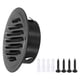 thumbnail image 1 of Cubierta de ventilación redonda Uxcell de acero inoxidable con rejilla de louver para entrada y salida de pared con tornillos 1 juego negro 4", 1 of 6