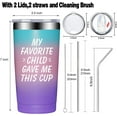 thumbnail image 3 of Mom Gifts from Daughter - Mothers Day Gifts for Mom - Fathers Day Gift for Dad from Son, Kids, Child - Christmas Birthday Gifts Tumbler Cup, 3 of 6