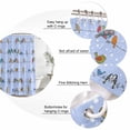 thumbnail image 6 of Shower Curtain Bathroom Set Birds Sparrows on Cables Waterproof Fabric Shower Curtains with Grommets&Hooks, White Snow Points Privacy Bath Curtain for Bathtub 72x72in, 6 of 9